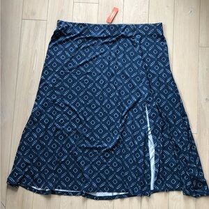 NWT Joe Fresh Slit Maxi Skirt in Blue Size 1X